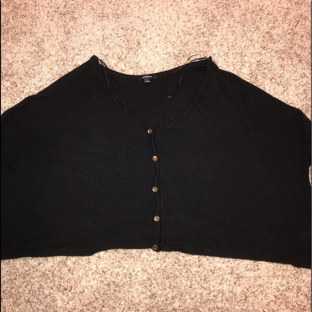 black cropped sweater